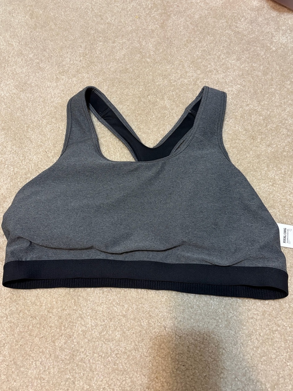 NWT Avia Gray Racerback Sports Bra
